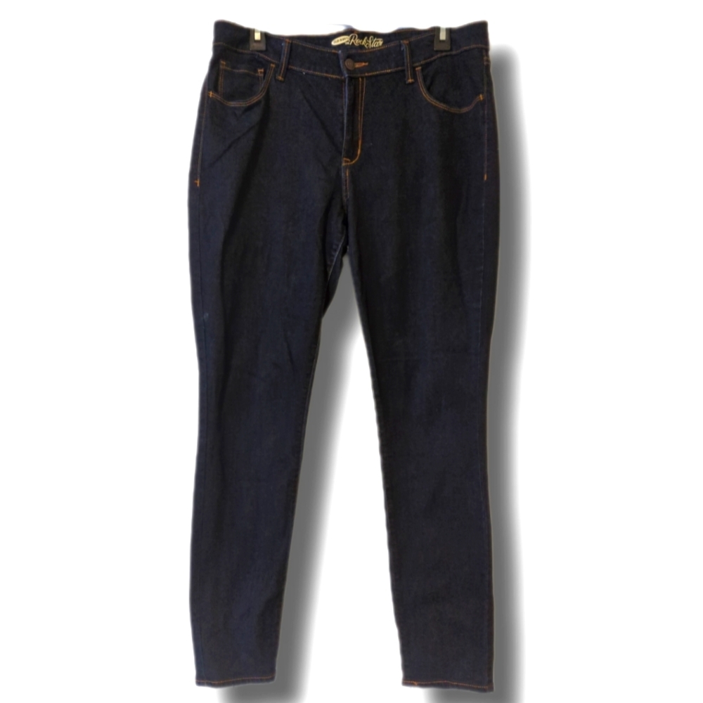 Old Navy Rock Star Dark Denim Jeans Size 14